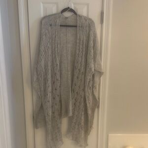 Free People Pale Silver Wrap w/ Unique Front